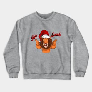 LIKE GO Santa Lion Crewneck Sweatshirt